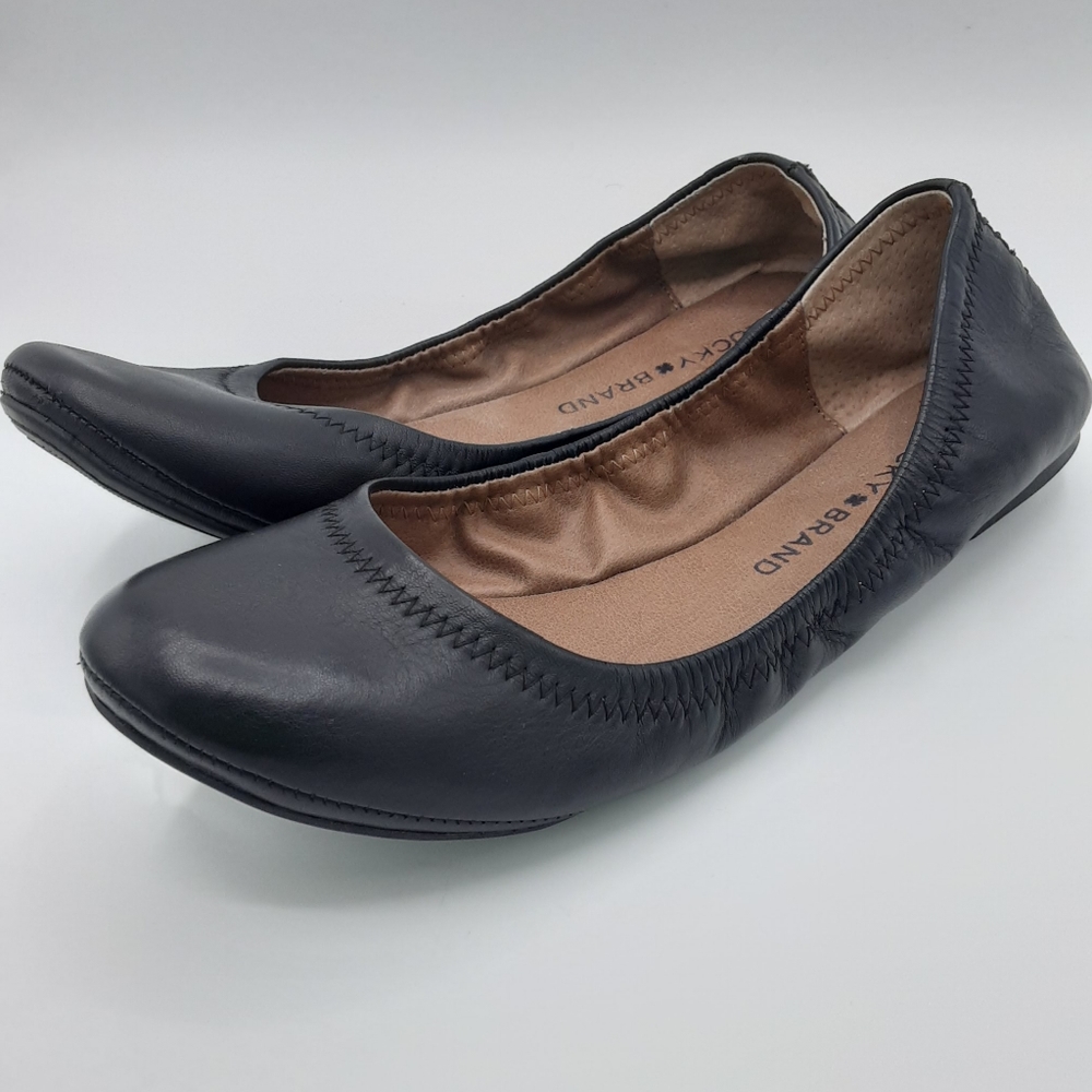 Lucky Brand Emme Black Ballet Flat Size 7.5M.